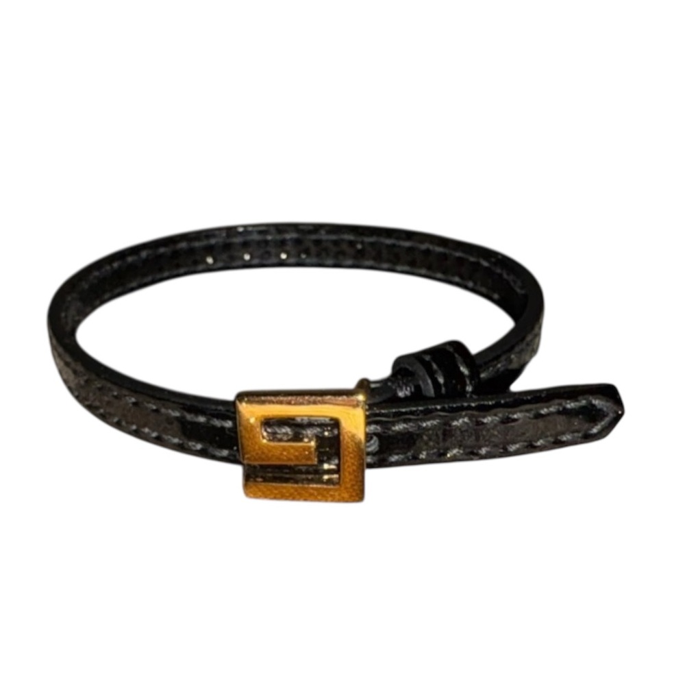 Authentic GUCCI Bracelet Bangle Black Gold - Box & Dust Bag Included
